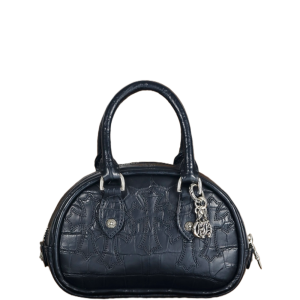 CHROME HEARTS クロムハーツ クロスパッチ ブラック ミニボウリング バッグ ワニレザー 925シルバー