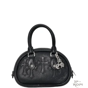 CHROME HEARTS クロムハーツ クロスパッチ ブラック ミニボウリング バッグ レザー 925シルバー