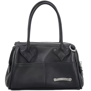 クロムハーツ（Chrome Hearts） SHOULDER PKT LEATHER BAG フレアニー ショルダーバッグ｜レザー × シルバー925