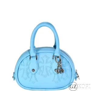 CHROME HEARTS クロムハーツ クロスパッチ ミニボウリング バッグ ブラック レザー こすいいろ 925シルバー
