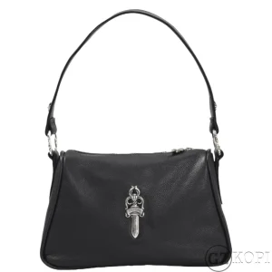 CHROME HEARTS クロムハーツ ブラック チキンナゲット ハンドバッグ ダガー CHプラス レザー シルバー925