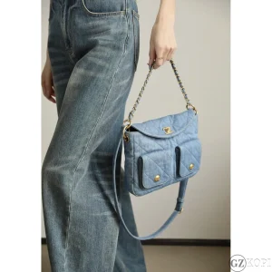 シャネル CHANEL ホーボーバッグ デニム AS5384 25P 春夏 水洗デニム×ヴィンテージゴールド金具 レディース バッグ【高品質コピー】