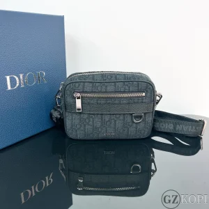 ディオール（Dior） Safariバッグ ミニ｜オブリーク ジャカード ブラック単色