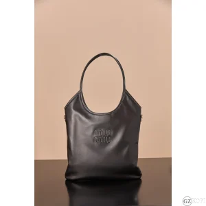 ミュウミュウ（Miu Miu） IVY レザー バッグ 5BG231_2CRW｜ブラック レギュラーサイズ