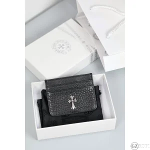 Chrome Hearts クロムハーツ クロス カードウォレット レザー ブラック 5ポケット