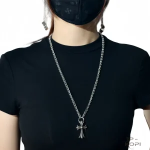 CHROME HEARTS クロムハーツ｜クロス固定レターネックレス 66cm【コスパ抜群】